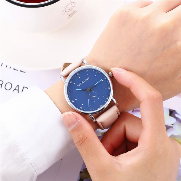

retro women watches bracelet watch fantasy ladies quartz wristwatches woman's high-end blue glass life waterproof distinguished, Slivery;brown