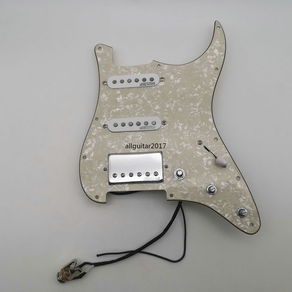 Porcellana Made Ssh Alnico Single Bobina Vintage Pearl Bianco Chitarra Pickup per chitarra PickGuard Cablaggio