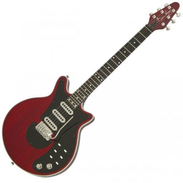 

guild bm brian may electric guitar wine red 3 single pickups burns wilkinson tremolo bridge 24 frets 6 switch chrome hardware