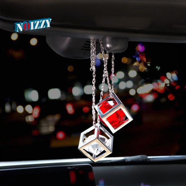 

noizzy magic cube ho car pendants crystal for rearview mirror hanging ornaments charm for women necklace decoration auto styling