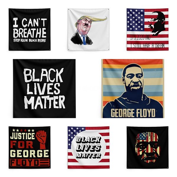 

150*150cm i cant breathe blanket george floyd printing tapestry black lives matter household wall banner #qa81453