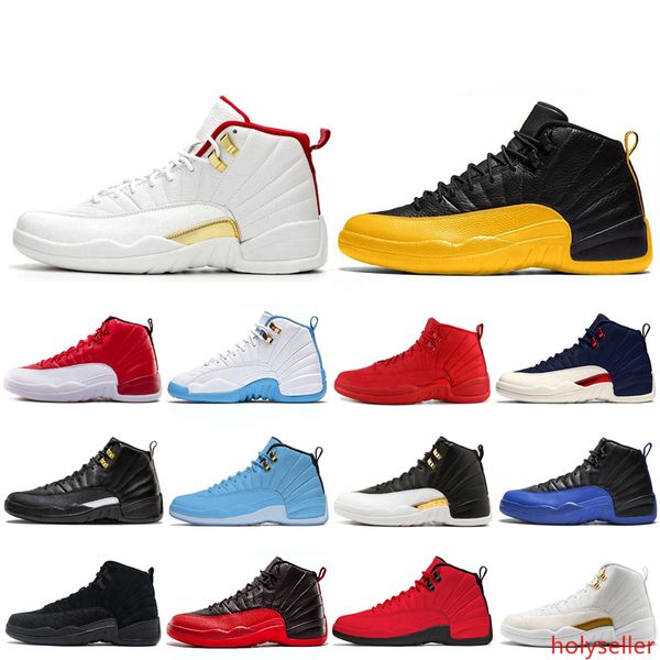 

2020 man basketball shoes 12s fiba gym red french blue university gold gamma blue 12s men sport discount sneaker shoe ing