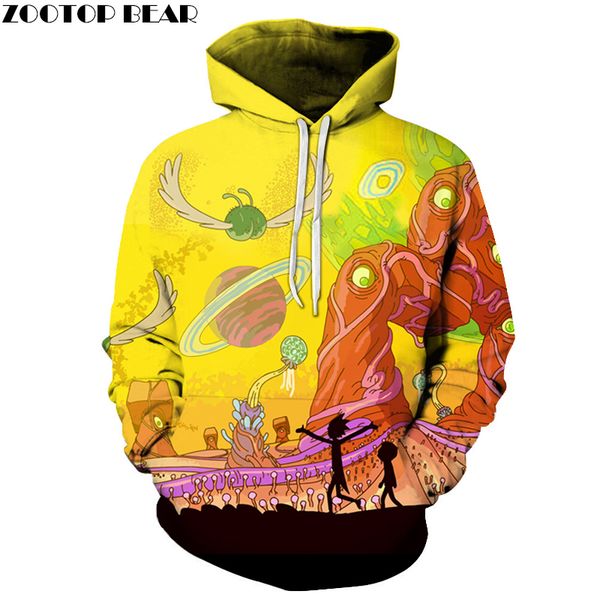 

3d hoodie men's and women's sweatshirts casual pullover men's novelty jacket street brand sportswear asian size, Black