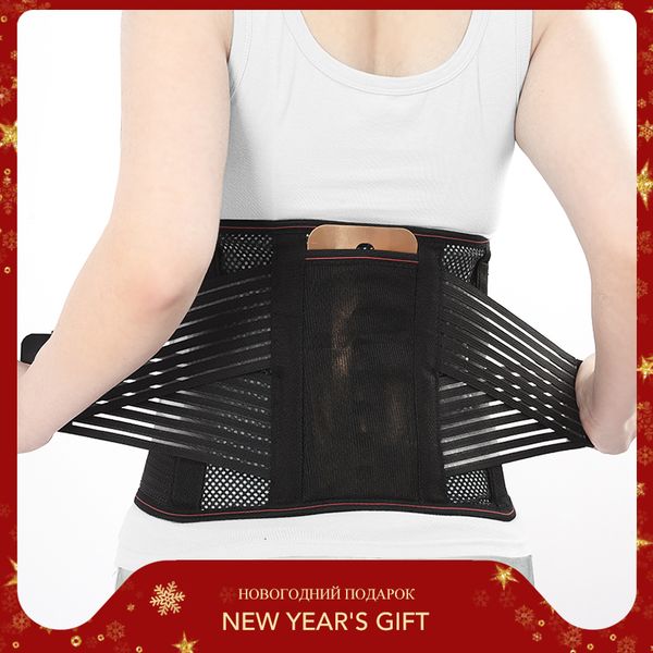 

marese lumbar orthopedic herniated disc brace waist back spinal support belt faja pain relief adjustable, Black;blue