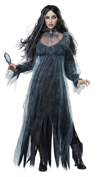 

promotion halloween horror ghost zombie bride lost costume women girls bar stage wear party vampire demon long dress cosplay costumes, Black;red