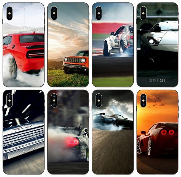 

tongtrade] super car drifts case for iphone 11 pro x xs max 8s 7s 6s 5s 4s samsung j7 s10 huawei y7 y9 mate 20 p30 redmi 4 prime cover case