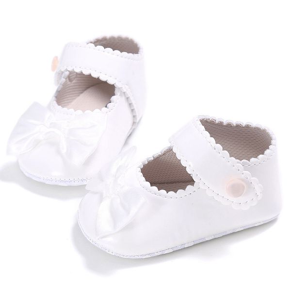 

baby girl bowknot leater shoes sneaker anti-slip soft sole toddlerr