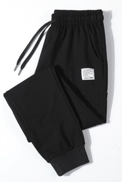 

mens designer trackpants luxury mens trousers sweat-absorbent breathable running pants casual full length pants beam feet trousers wholesale, Black