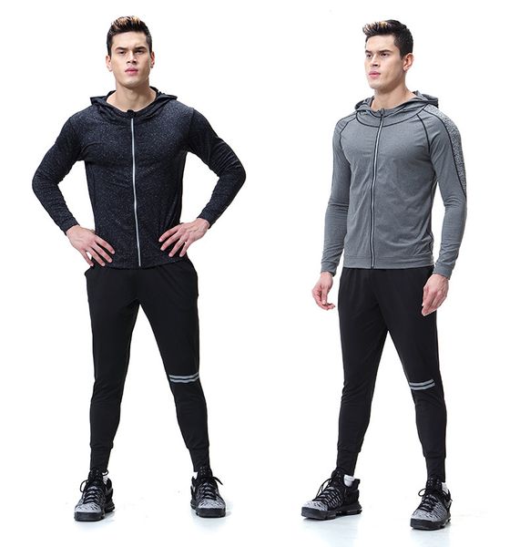 

fashion mens gym compression legging sport training zy pants men running tights trousers men sportswear dry fit jogging pants with s-3xl kk, Black;blue