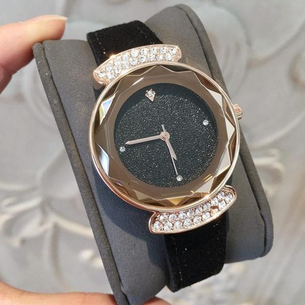 

brand new model women dress watch with diamond leather clock fashion relogio feminino luxury famous lady quartz wristwatch ing, Slivery;brown