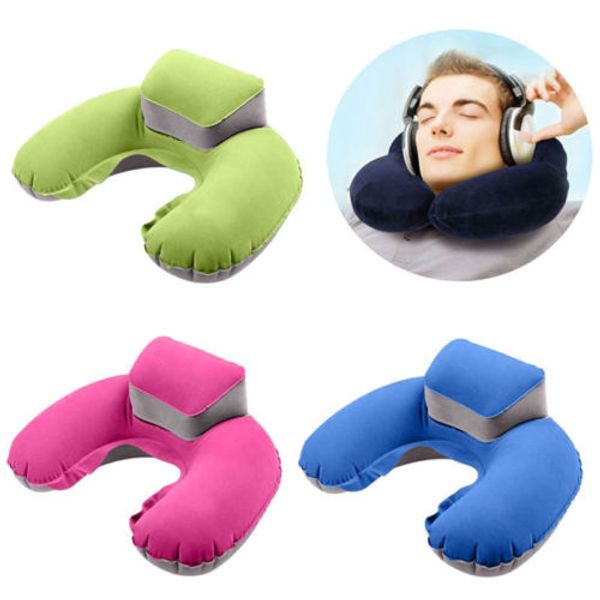 

inflatable soft car travel head neck rest pillow air cushion travel u-shape pillow sleep cushion inflatable