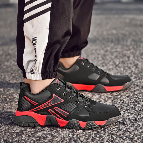 

shoes men sneakers outdoor running shoes casual breathable comfortable soft walking tenis masculino 37-45, Black