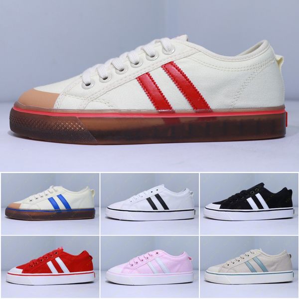 

2019 Mens Stan Smith Nizza Canvas Casual Shoes Women Lace Up Girls Low Price Fashion High Quality Athletic Shoes 36-45