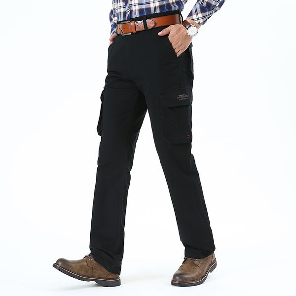 

2019 new multi-pocket fashionable men's trousers casual pants for men ing, Black
