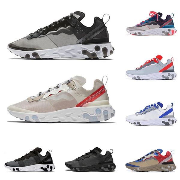 

react element 87 55 running shoes for men women anthracite light bone triple black white red orbit fashion mens trainers sports sneakers