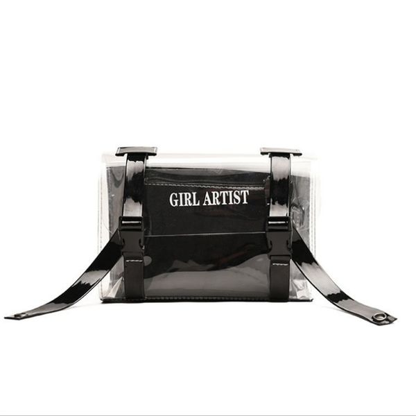 

transparent crossbody bags for women 2019 patent leather jelly shoulder bag ladies new rivet fashion handbag child package bag