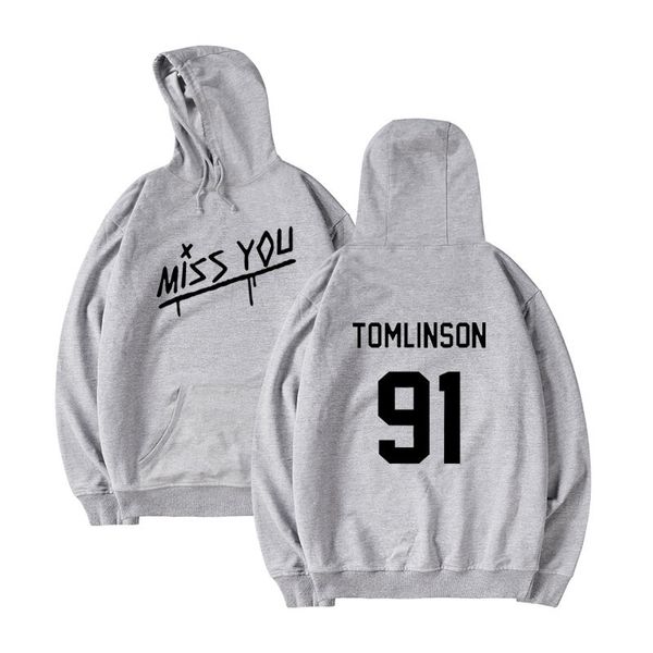 

louis tomlinson one direction spring the new boy girl fashion hooded hip hop hooded sweatshirt casual clothes, Black