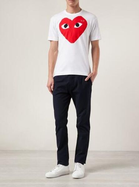

24style 2019 com quality men women gery commes des garcons total handle t-shirt white size m prompt decision f s, White;black
