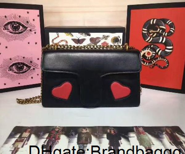 

classic women love heart chain bags lady purse with lip seal socialite style plain crossbody shoulder bags flap message bags