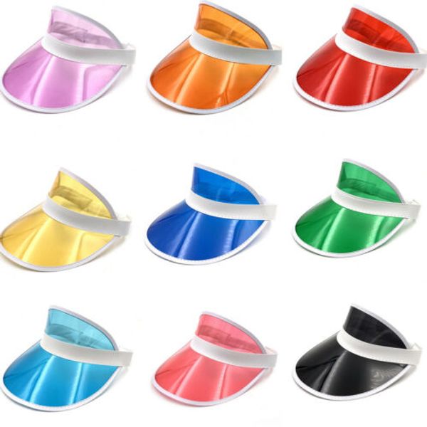 

2019 summer women nder transparent empty plastic pvc sunshade hat casual caps bicycle sunhat uv protection sun hats, Blue;gray