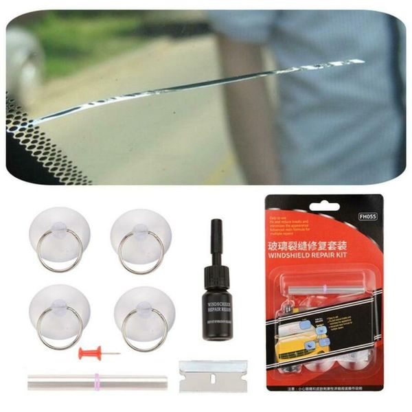 

set glass repair tool adhesives sealants car windscreen windshield diy