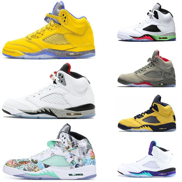 

men basketball shoes 5 5s psg promo laney-royal oreo seme black wings white cement mens sports shoes outdoor shoes