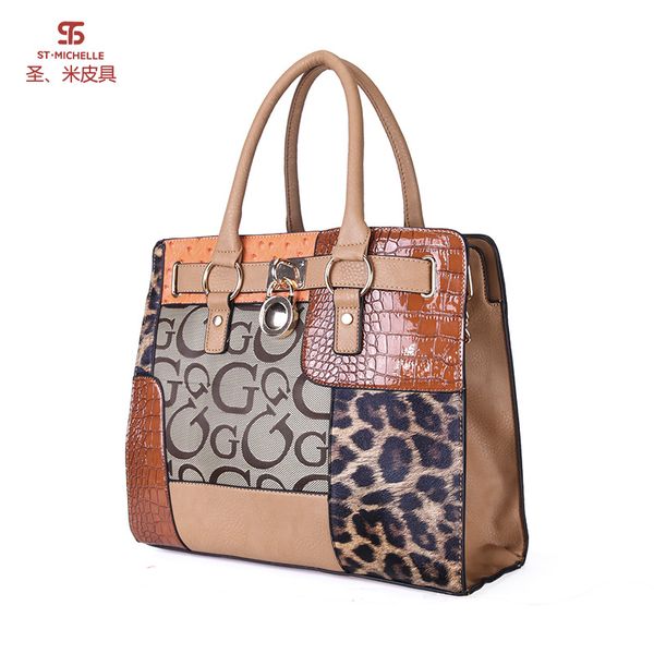 

2020 explosion models leopard print large-capacity female bag shoulder bag ol commuter simple magnetic buckle bag