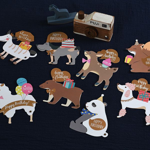 

eno greeting creative happy birthday cards animal party message cards kids birthday greeting