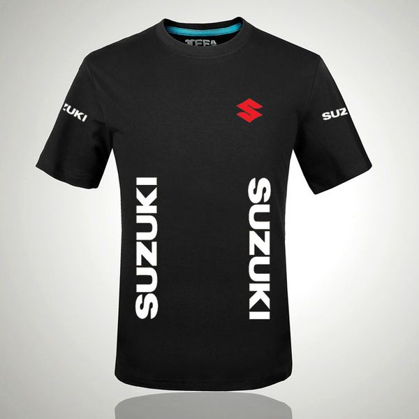 

100% cotton t-shirt short sleeve suzuki logo t shirt print casual tshirt custom special print t shirt, White;black