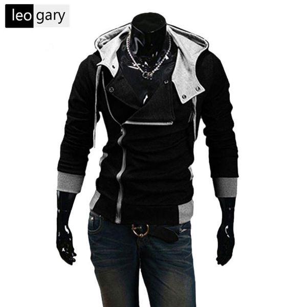 

winter&autumn fashion brand hoodies men casual sportswear male hoody zipper long sleeve sweatshirt jacket plus size 5xl, Black