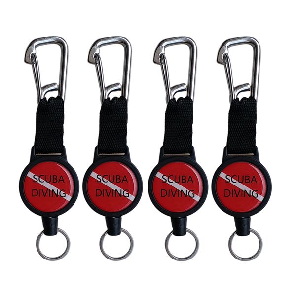

4x scuba diving gear keeper retractor dive stretchy lanyard light holder