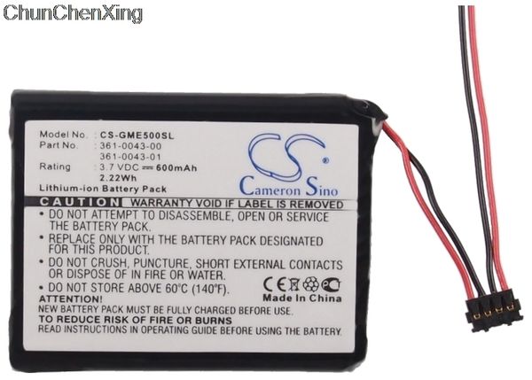 cameron sino 600mah аккумулятор 361-0043-00, 361-0043-01 для garmin edge 200, 205, 500
