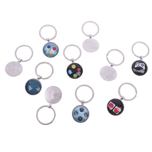 

video game controller p keychain jewelry glass cabochon dome keychain