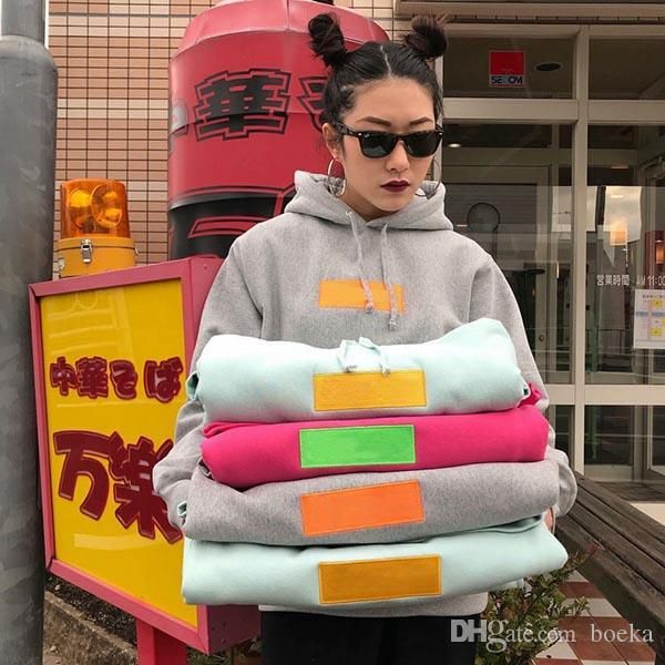 

box logo hoodie hip hop streetwear classic embroidery letter box marka fleece cotton hoodies couple hooded sweatshirts, Black