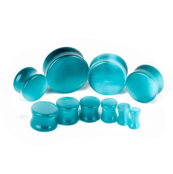

stone ear plugs man woman ear gauges fashion body jewelry flesh tunnel piercings earrings new fashion, Silver