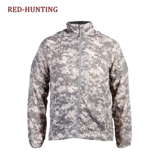 

us acu summer lightweight skin jackets men windbreaker waterproof tactical raincoats hooded windproof army outerwear, Blue;black