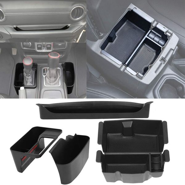 

grab tray passenger storage + center console tray + gear shifter console storage box for wrangler jl 2018 2019 interior acc