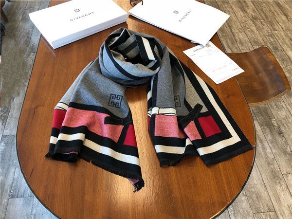 

19fw luxurious brands design paris given wool scarf women men fashion shawl tippet cashmere lady scarves, Blue;black