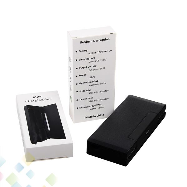 

Coco MINI Charging Box with LED display indicator 1200mah Charger Cases Holder for COCO Vapor Pods Cartridge Kit DHL Free