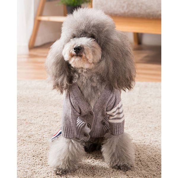 2019 Wholesale Ready In Stock Coat Sweater Dog Knitted Gray Color And Button Closure With Striped Pattern And From Domil Wholesale 1371 86 2019 Wholesale Ready In Stock Coat Sweater Dog Knitted Gray Color And Button Closure With Striped Pattern And From Domil Wholesale 1371 86