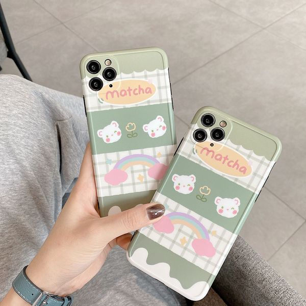 

2020 green check cat phone cases for iphone 11 pro iphone 11 pro max case iphone cases back cover
