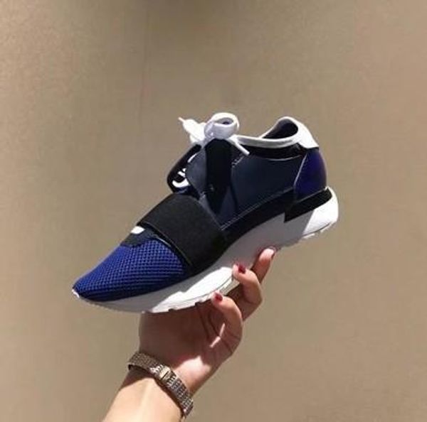 

2019new breathable mesh face color leather thick bottom strap sports women low to help casual shoes m189608, Black