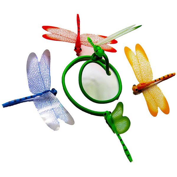 

4pcs/set 3d fridge magnets stickers simulation dragonfly household unique refrigerator stickers for home kitchen living room