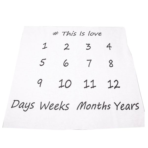 

творческий пеленальный новорожденный одеяло месячный milestone детские фотографии реквизит (размер: 100см на 100см, цвет: белый