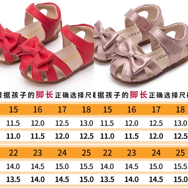 

babyfeet girls' sandals breathable baby toddler sandals children's soft sole princess shoes non-slip children's shoes 1~3, Black;red