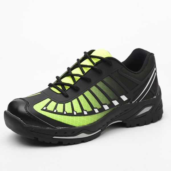 

men work & safety shoes steel toe caps anti-smashing anti-puncture construction work boots non-slip breathable security, Black