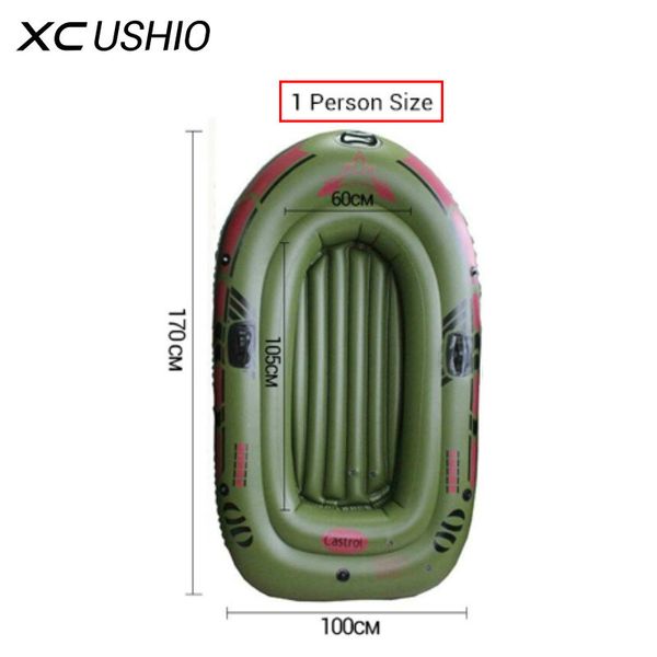 

1 person inflatable fishing boat liferaft rubber boat 170x100cm pvc portable drifting fishing boat with paddles