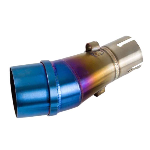 

51mm accessories modified adapter stainless steel middle link replacement motorcycle exhaust muffler pipe for 250