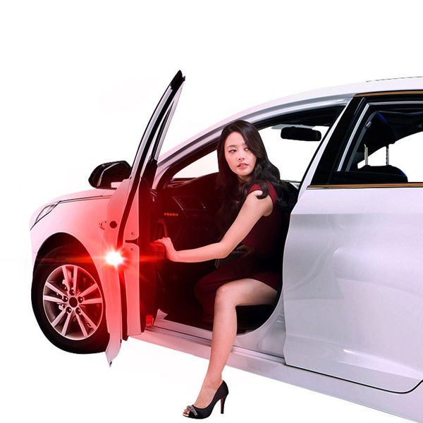 

2019 universal led car door warning light opened safety indicator avoid crash flash signal light magnet decorative