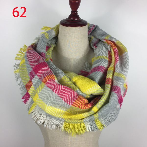

fashion cashmere check blankets shawl loop scarf women winter warm scarves tartan oversized pashmina grid lattice wraps plaids w001 inf svkw, White;black